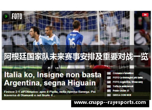 阿根廷国家队未来赛事安排及重要对战一览 阿根廷国家队未来赛事安排及重要对战一览